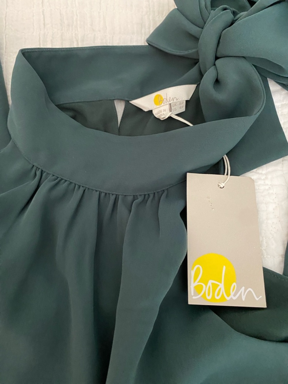 Boden Hunter Green size 4P wide leg jumpsuit. NWT